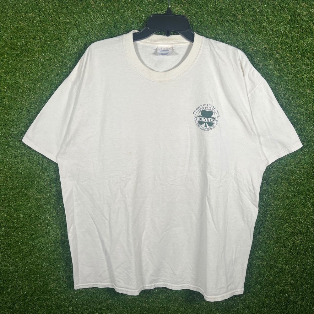 O'Dunken's Twin Falls Idaho Graphic Tee White Bar Pub‎ Restaurant Mens XL